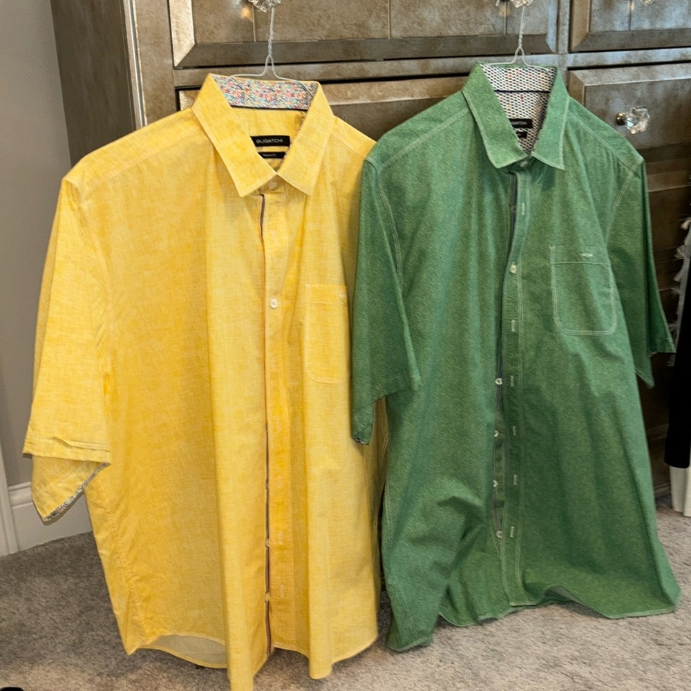 2 BUGATCHI Men’s short sleeve button up